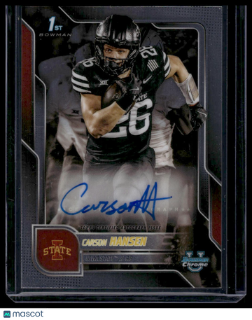 2025 Bowman University Chrome Football Carson Hansen #BCA-CH Topps