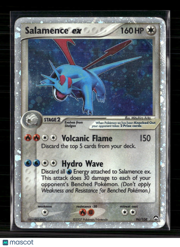 2007 EX Dragon Frontiers Salamence EX Holo Rare #96/108