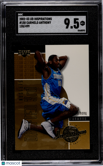 2002 Upper Deck Inspirations Carmelo Anthony #158 SGC 9.5