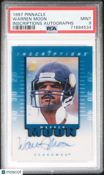 1997 Pinnacle Inscriptions Autographs Warren Moon PSA 9