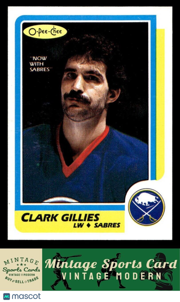 1986 Topps Clark Gillies "Blank Back"