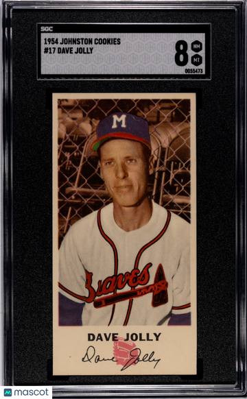 1954 Johnston Cookies Dave Jolly #17 SGC 8