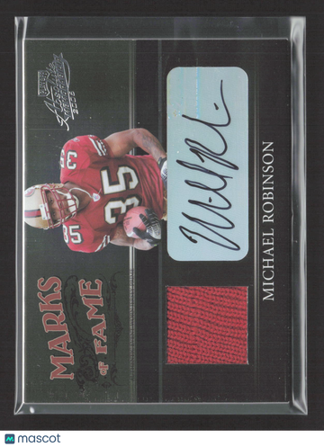 2006 Playoff Absolute Memorabilia Marks of Fame Michael Robinson #MF-43 Memorabilia Jersey Auto