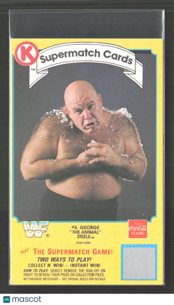 1987 Circle K WWF Supermatch Cards George "The Animal" Steele #6