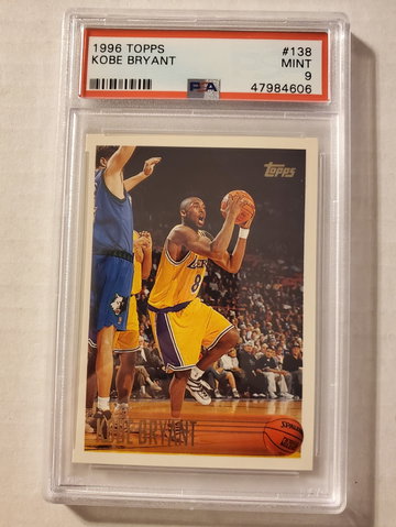 Kobe Bryant 1996 Topps RC PSA 9