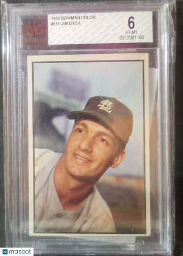 1953 Bowman Color Jim Dyck #111 Rookie BVG 6