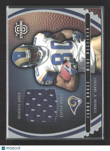 2003 Upper Deck Standing O Swatches Isaac Bruce #SW-IB Authentic Jersey Memorabilia