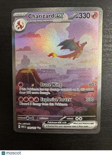 2023 Scarlet & Violet 151 Charizard EX Holo Secret Rare SAR #199/165