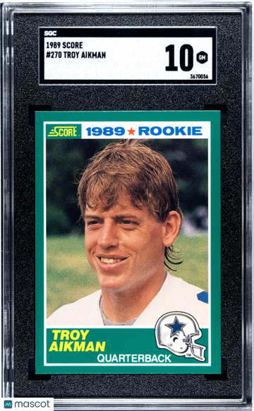1989 Score Troy Aikman #270 SGC 10