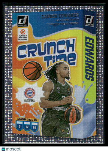 2024 Panini Donruss EuroLeague Crunch Time Carsen Edwards #10 Press Proof