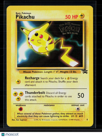 1999 Wizards Pikachu Black Star Promo #4