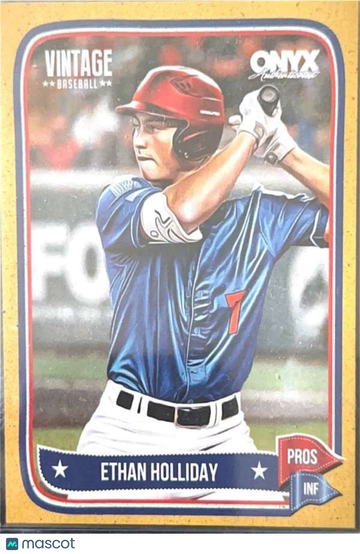 2024 Onyx Vintage - Yellow Bordered Ethan Holliday #OVETHO