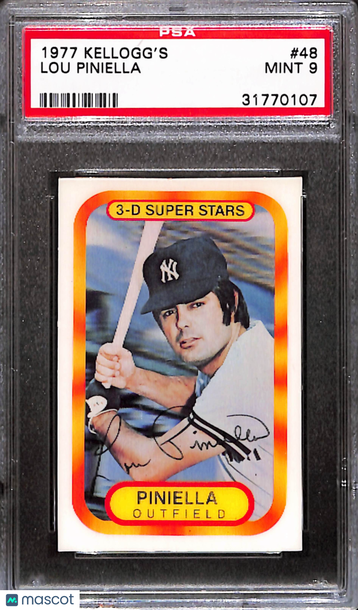 1977 Kellogg's Lou Piniella #48 PSA 9