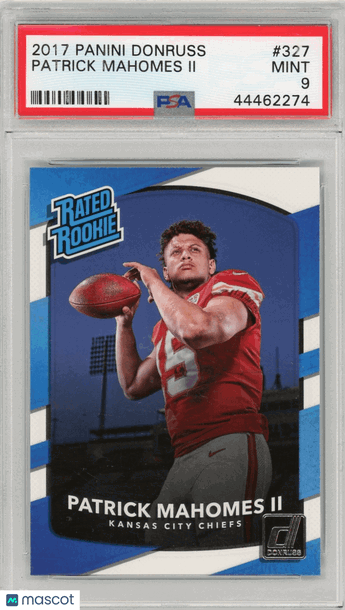 2017 Panini Donruss Patrick Mahomes II #327 PSA 9
