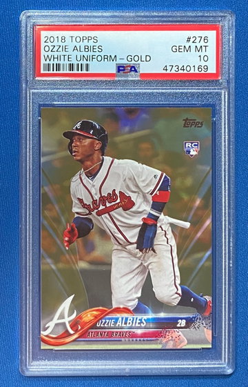 Ozzie Albies 2018 Topps Gold /2018 RC PSA 10