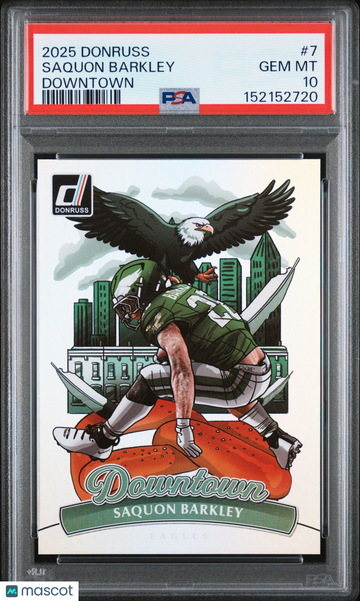 2025 Panini Donruss Downtown Saquon Barkley #7 PSA 10