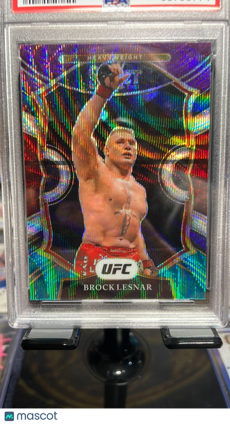 2021 Panini Select UFC Brock Lesnar #18 Tri Color Prizm