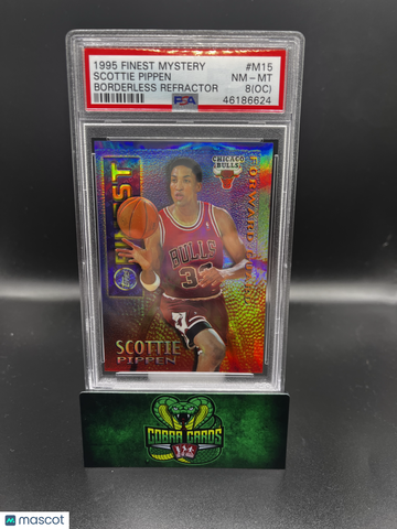 1995 Finest Mystery Scottie Pippen #M15 Borderless Refractor Oc PSA 8
