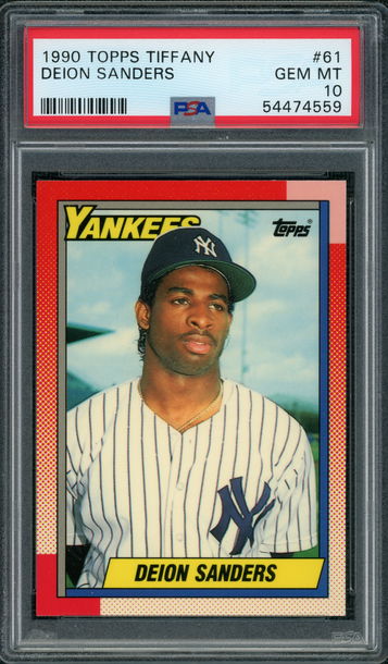 DEION SANDERS  -  1990 Topps Tiffany # 61  -  Gem Mint -  PSA 10