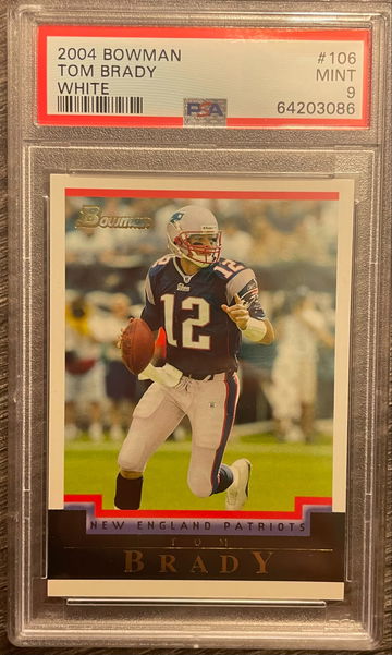 2004 Bowman Tom Brady White PSA 9 Mint /165
