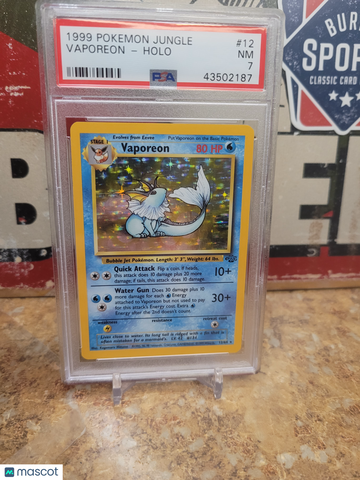 1999 Pokemon Jungle Vaporeon Holo PSA 7 #12