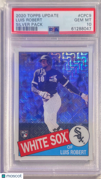 2020 Topps Update Silver Pack 1985 Chrome Promo Luis Robert #CPC9 PSA 9