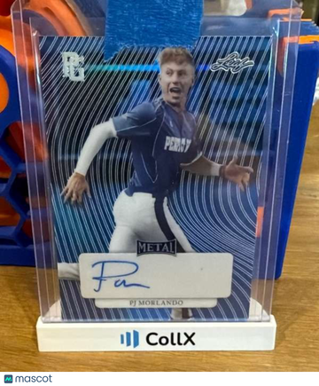 2023 Leaf Metal Perfect Game Marble - Base Auto Blue PJ Morlando #MA-PJM