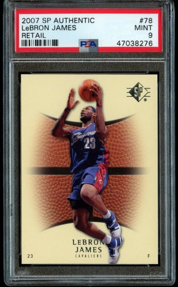 2007-08 SP Authentic LeBron James Retail PSA 9 Mint #78 