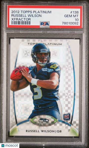 2012 Topps Platinum Russell Wilson #138 PSA 10