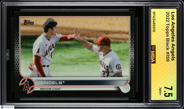 2022 Topps Los Angeles Angels #159 Black MBA 7.5