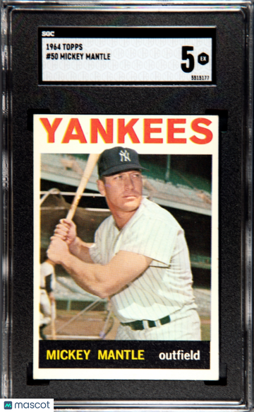 1964 Topps Mickey Mantle #50 SGC 5