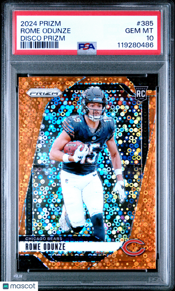 2024 Panini Prizm Rome Odunze #385 Disco Rookie PSA 10