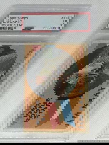 1960 Topps Baseball #136 Senators Jim Kaat RC Rookie Card PSA 5 EX