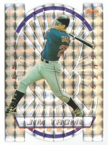Jim Thome 1996 Bowman's Best Prime Cut Die Cut Atomic Refractor # 15