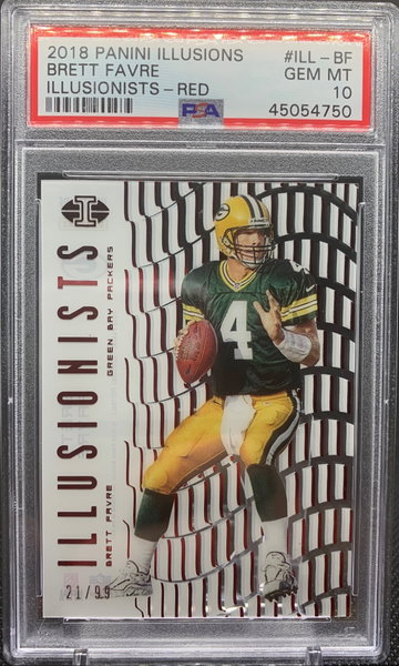 Brett Favre 2018 Illusions RED /99 PSA 10