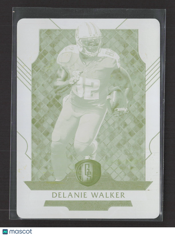 2018 Panini Plates & Patches Gold Standard Football Delanie Walker #65 Yellow Printing /1 Printing Plate