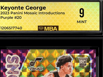2023 Panini Mosaic Introductions Keyonte George #20 Purple MBA 9