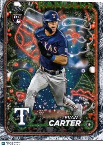 2024 Topps Holiday Evan Carter #H141 Holiday Tree
