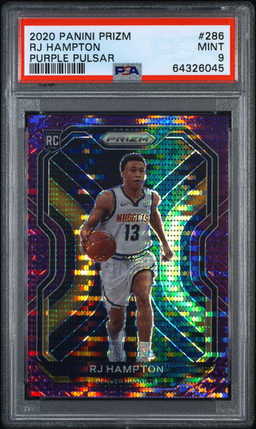2020 Prizm RJ Hampton Purple Pulsar /35 PSA 9 RC Rookie card 286 SSP