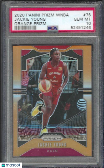 2020 Panini Prizm WNBA Jackie Young #76 Orange PSA 10
