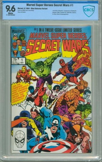 Marvel Super Heroes Secret Wars #1 CBCS 9.6 Blue Galactus Variant