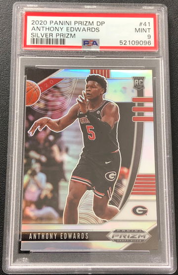 2020 Anthony Edwards Panini Silver Prizm #41 PSA 9 RC Rookie Card Minnesota Timberwolves
