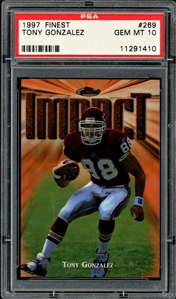 1997 Finest #269 Tony Gonzalez  RC  HOF  PSA 10  Chiefs