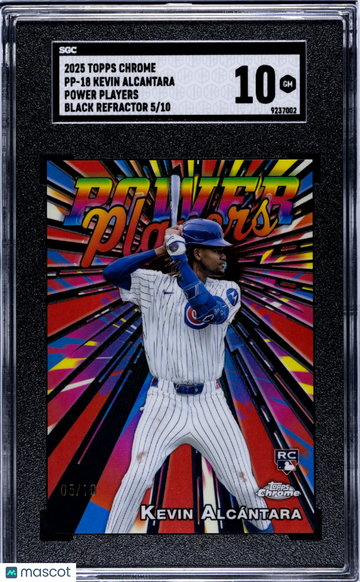 2025 Topps Chrome Kevin Alcantara #PP-18 Power Players Black Refractor SGC 10
