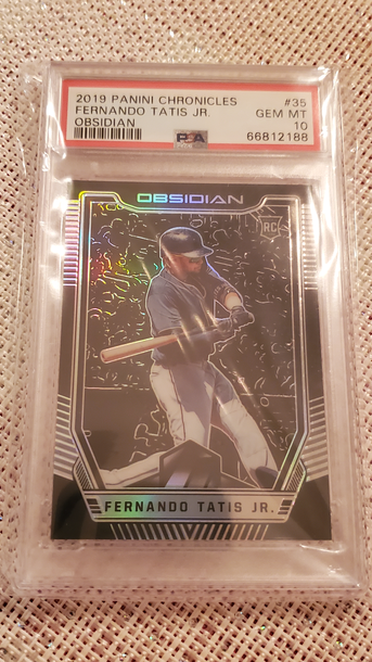 2019 Panini Chronicles Fernando Tatis Jr. Obsidian PSA 10