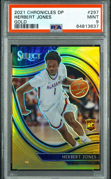 2021-22 Panini Chronicles Draft Picks Herbert Jones Select Gold Prizm RC SSP 2/10 PSA 9 Mint