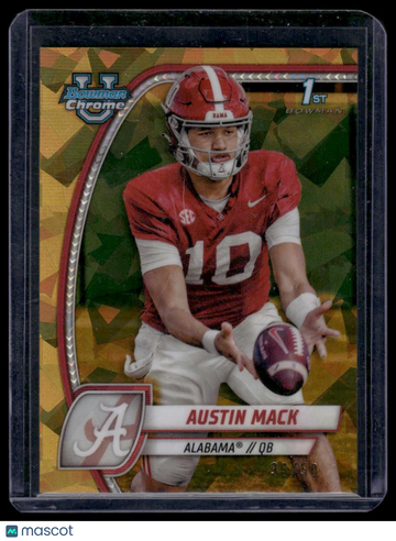 2024 Bowman University Chrome Sapphire Edition Austin Mack #87 Gold SN
