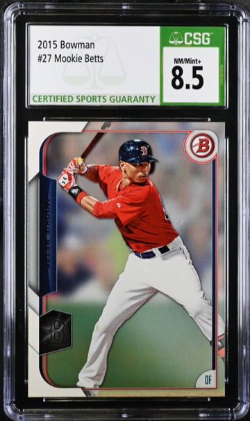 2015 Bowman 27 Mookie Betts CSG 8.5 NM/Mint