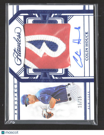 2024 Panini Flawless Baseball Colin Houck #PPA-CH /15 Patch