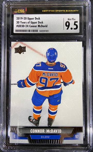 2019-20 Upper Deck 30 Years of UD Connor McDavid CSG 9.5 MINT PLUS POP 1!